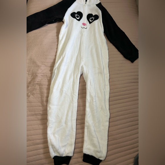 Girls black and white Panda Hooded Costume/onesie size M. The children’s place. - Picture 2 of 6